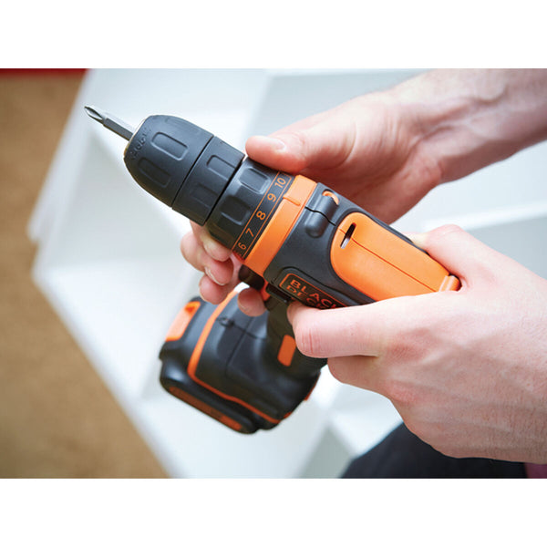 Screwdriver Black & Decker BDCDD12KB-QW 10,8 V