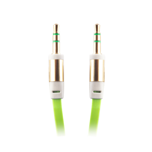 Audio cable jack 3,5mm - jack 3,5mm 1,0 m green bulk