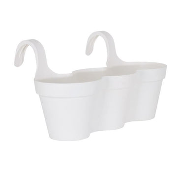 ARTEVASI Pot de fleurs pour balcon Capri Individ - 30,5 x 54 x H 28 cm - 11 L - Blanc