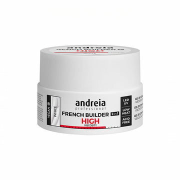 Nail gel French Builder High Viscosity Andreia White (22 g)