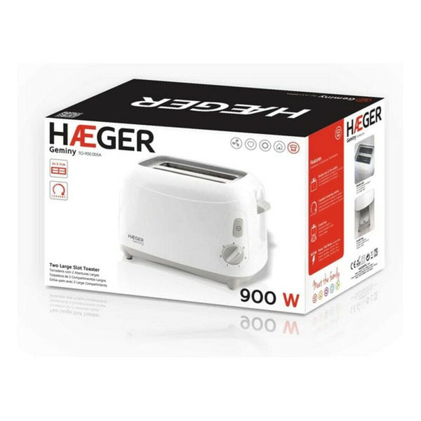 Grille-pain Haeger TO-900.005A Blanc 900 W