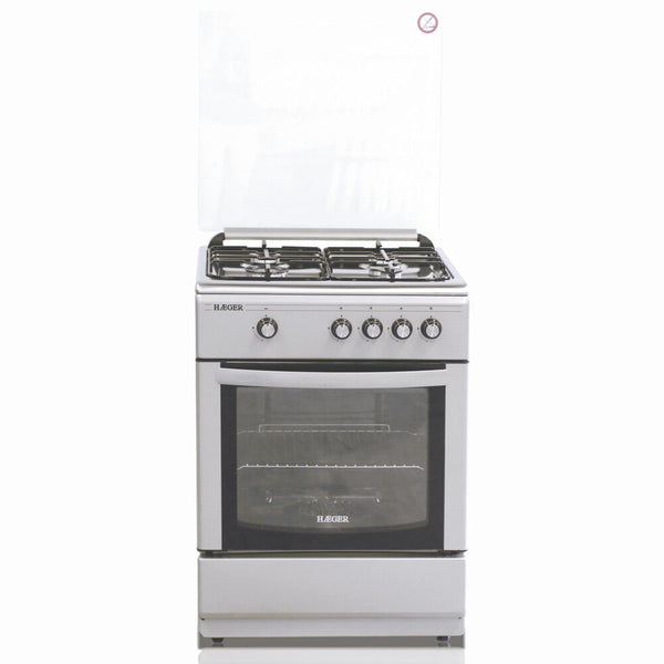 Cuisinière à Gaz Haeger GC-SS6.011A Gris mat métalisé Four Blanc (61 L)