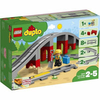 Vehicle Playset   Lego DUPLO 10872 Train rails and bridge         26 Pieces