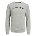 Men’s Sweatshirt without Hood  SWIT CREW  Jack & Jones 12182477  Grey