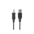 USB A to USB B Cable Lanberg CA-USBA-15CU-0010-BK Black 1 m