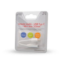 Adaptateur USB C vers Jack 3.5 mm Savio AK-35 Blanc 0,12 m