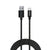 USB A zu USB-C-Kabel Savio CL-129 Schwarz 2 m