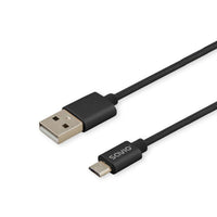 USB A to USB C Cable Savio CL-129 Black 2 m