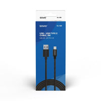 Kabel USB A v USB C Savio CL-129 Črna 2 m