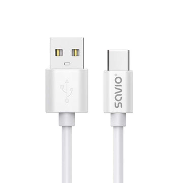 USB A zu USB-C-Kabel Savio CL-168 Weiß 3 m