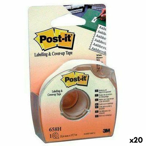 Adhesive Tape Post-it 658H White 25,4 mm x 17,7 m (12 Units)