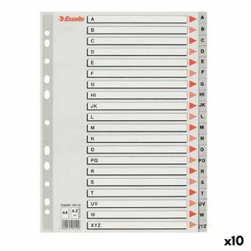 Séparateurs Esselte A-Z Alphabet Gris A4 (10 Unités)