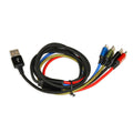 Câble USB vers Micro USB, USB-C et Lightning Ibox IKUM4W1CLR Noir Multicouleur 1,2 m