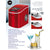 Ice Maker Lin ICE PRO-R12 Red 112 W 2,2 L