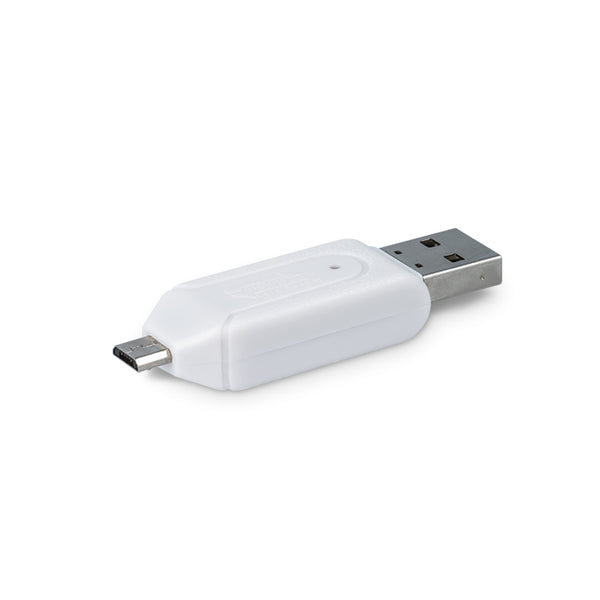 Forever microSD / SD card reader USB + microUSB white OTG