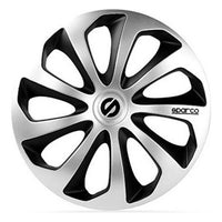 Hubcap Sparco Sicilia CS5 Black Silver 14" (4 uds)