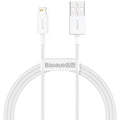 Kabel iz USB v Lightning Baseus CALYS-A02 Bela 1 m