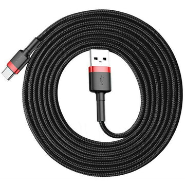 USB A to USB C Cable Baseus Cafule Black 2 m