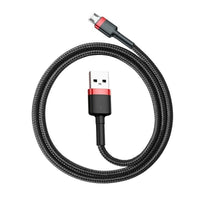 USB kabel za micro USB Baseus Cafule Črna Rdeča 2 m