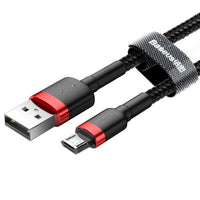 USB kabel za micro USB Baseus Cafule Črna Rdeča 2 m