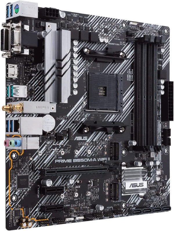 Asus Prime B550M-A (WI-FI) Desktop Motherboard - AMD Chipset - Socket AM4 - Micro ATX
