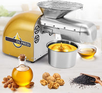 CGOLDENWALL Oil Press Machine 1800W with PRESS AND FRY 2 IN 1 Function, Hot & Cold Press Available, 0-300 ? Temperature Control, for More than 40 Kinds of Oils such as Nuts/ Coconut Oil