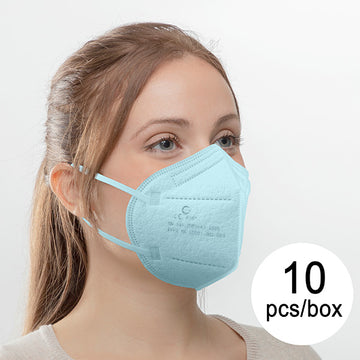 Protective Respirator Mask FFP2 NR YW GZ001-002-003 Blue (Pack of 10)