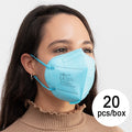 Protective Respirator Mask FFP2 NR JS MY-001 Celeste (Pack of 20)