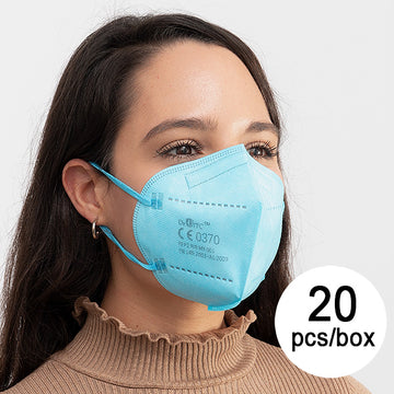 Protective Respirator Mask FFP2 NR JS MY-001 Celeste (Pack of 20)