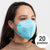 Protective Respirator Mask FFP2 NR JS MY-001 Celeste (Pack of 20)