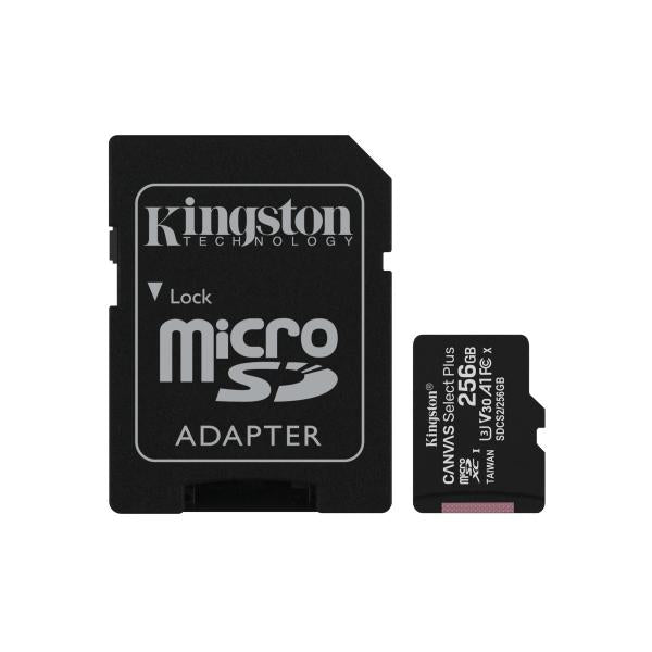 Kingston Micro SD 256GB Classe 10 SDCS2/256GB + Adattatore SD