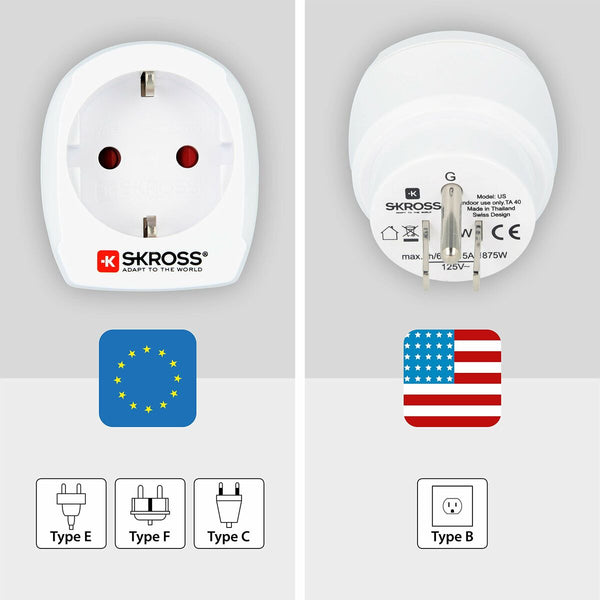 Adapter Toka Skross 1500203-E Evropski ZDA