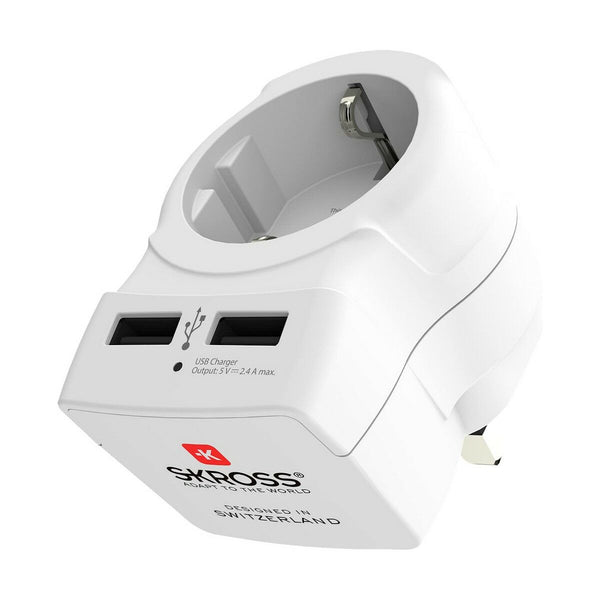 Adaptateur de courant Skross 1500280 USB x 2 Européen United Kingdom