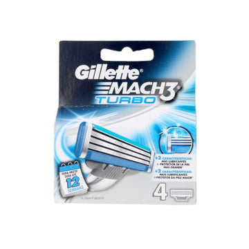 "Gillette Mach3 Turbo Refill 4 Units"