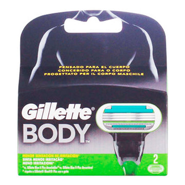 Replacement razorblade Body Gillette Body (2 uds) (2 Units)