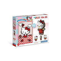 Hello Kitty 104 + 3D puzzle 104pcs
