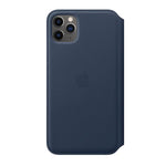 Apple iPhone 11 Pro Max Leather Folio - Deep Sea Blue