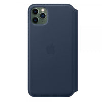 Apple iPhone 11 Pro Max Leather Folio - Deep Sea Blue