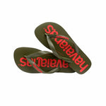 Women's Flip Flops Havaianas Top Logomania Red Dark green Olive