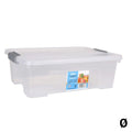 Storage Box with Lid Dem Kira Transparent