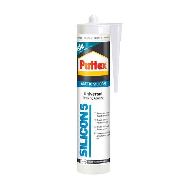 Silicone Pattex Silicon 5 Universal White 280 ml