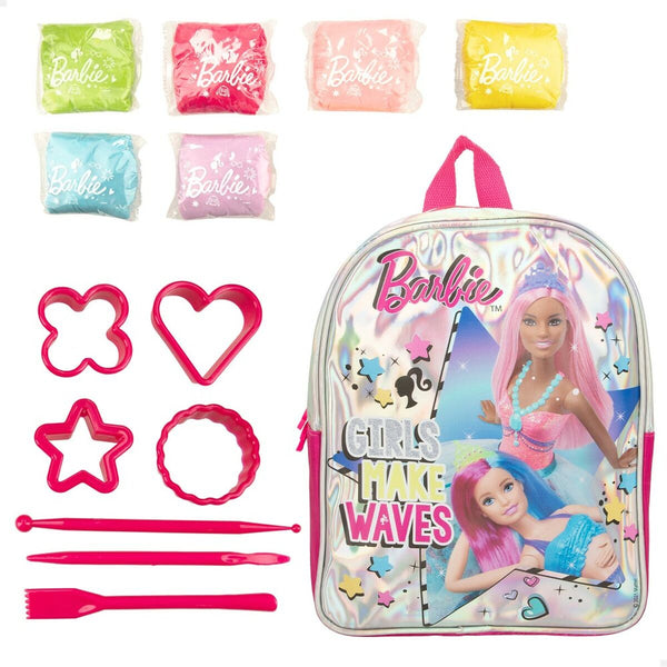 Set plastelina za ustvarjanje Barbie Fashion Nahrbtnik 14 Deli 600 g