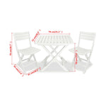 Ensemble Table + 2 Chaises IPAE Progarden Camping Set polypropylène