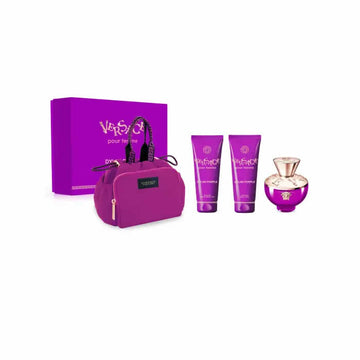 "Versace Dylan Purple Eau De Parfum Spray 100ml Set 4 Pieces"