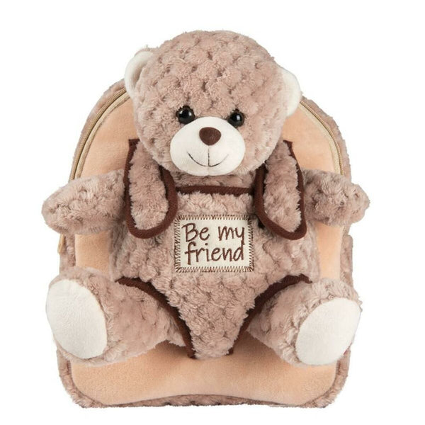 Sac à dos enfant Perletti Milly Marron Ours en peluche 26 x 21 x 8 cm