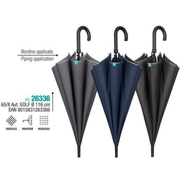 Regenschirm Perletti 65/8 GOLF weich Mit Einfassung Mikrofaser Ø 116 cm