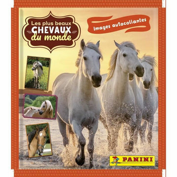 Pack of stickers Panini Le plus beaux Chevaux du monde 15 Envelopes