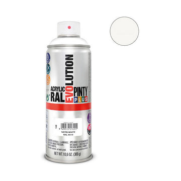 Peinture en spray Pintyplus Evolution RAL 9010 400 ml Satiné Pure White