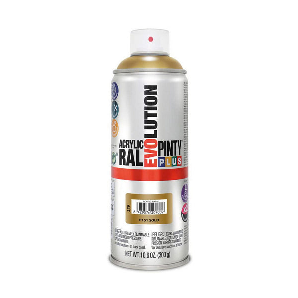 Peinture en spray Pintyplus Evolution P151 400 ml Or