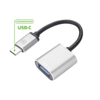 USB A zu USB-C-Kabel Celly PROUSBCUSBDS Silberfarben